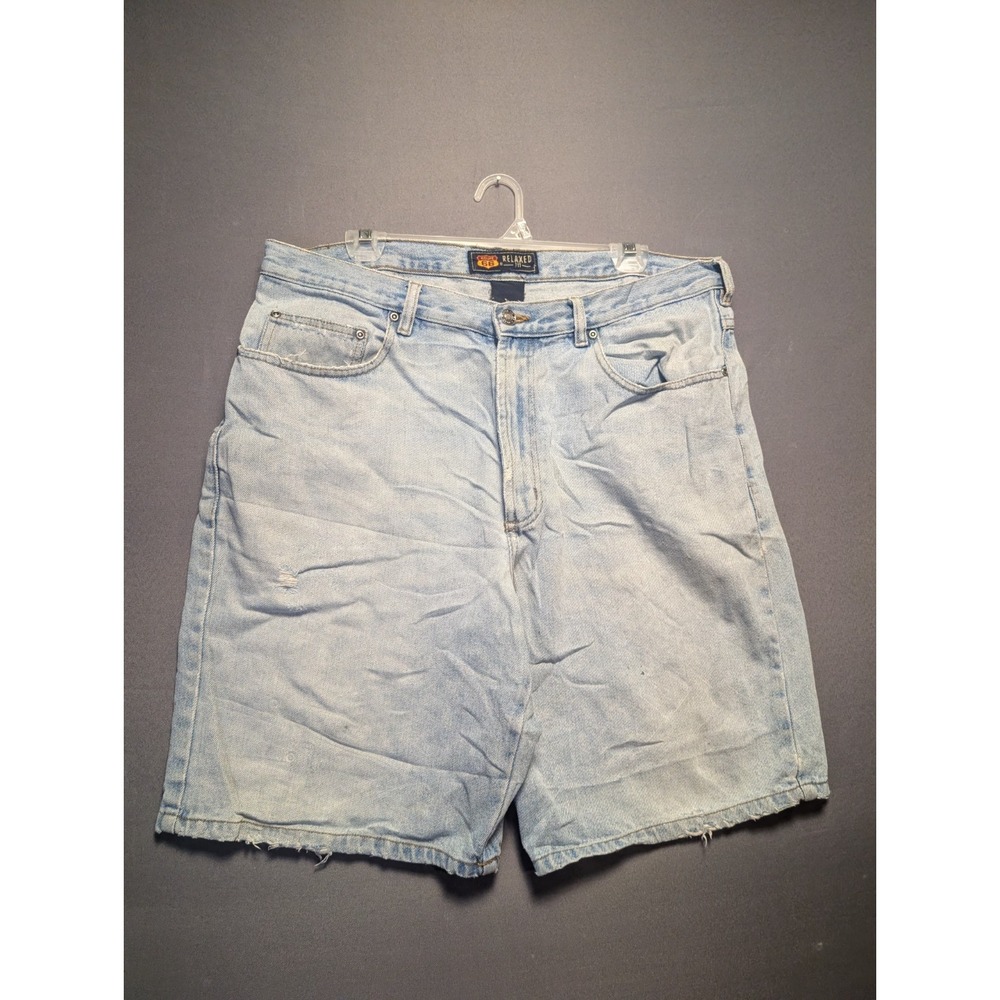 Vintage 90s Route 66 Mens Denim Shorts 36 Blue Relaxed Fit Medium Wash